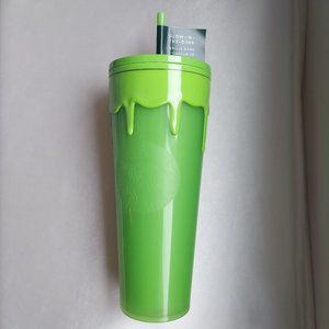 Starbucks 2023 Halloween Green Slime Venti Tumbler Cup, Limited Edition
